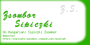zsombor sipiczki business card